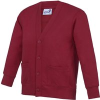 AWDis Academy Button Up School Cardigan in Burgundy | Size: 3-4 Years