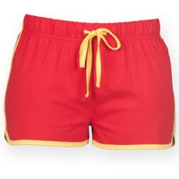 Skinni Fit Women's Retro Training Fitness Sports Shorts in Dark Red | Size: XS
