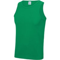 Just Cool Sports Gym Plain Tank Vest Top Pale