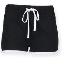 Skinni Fit Skinni Minni Retro Sports Shorts in Jet Black | Size: 9-10 Years