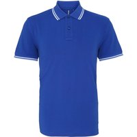 Asquith & Fox Men's Classic Fit Tipped Polo Shirt in Royal | Size: 2XL