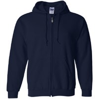 Gildan Heavy Blend Full Zip Hooded Sweatshirt Top in Navy | Size: 5XL