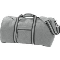 Quadra Men's Vintage Canvas Holdall Duffle Bag - 45 Litres in Mid Grey