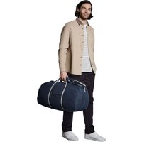 Quadra Men's Vintage Canvas Holdall Duffle Bag - 45 Litres in Navy