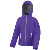 Result Core Hooded Softshell Jacket in Purple | Size: 13-14 Years