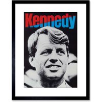Wall Art Print Political Advert Bobby Kennedy Tribute Civil Rights Sirhan Artwork Framed 9X7 Inch W7" x H9"