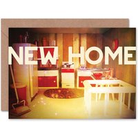Retro 70s Kitchen Photograph Home Card