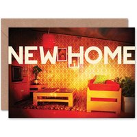 Retro 60s Living Room Photograph Home Card