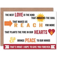 Best Kind Love Awakens Soul Anniversary Card