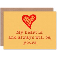 My Heart Always Yours Love Valentines Day Card