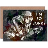 Im So Sorry Sad Harlequin Design Apology Card
