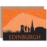 Cityscape Edinburgh Scotland Scottish Scotland Card