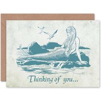 Artery8 Love Thinking You Mermaid Friendship Card