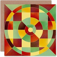 Geometric Stain Glass Design Art Blank Just to Say Card