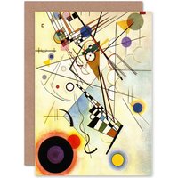 Artery8 Kandinsky Viii Greetings Card in Beige