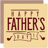 Fathers Day Retro Pipe Design Dad Card