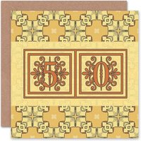 Artery8 Fifty Age 50 Year Old Medieval Pattern Birthday Card