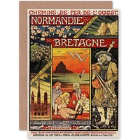 Artery8 Ad Vintage Berthon Brittany Normandy Railway Train Greetings Card