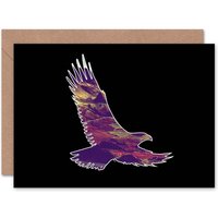 Bird Prey Scenic Scottish Heather Hillside Art Card