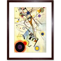 Artery8 Wall Art Print Wassily Kandinsky Composition VIII Painting Artwork Framed 9X7 Inch in Brown | Size: W7" x H9"