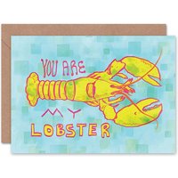 Artery8 Romance Love Funny Lobster Anniversary Valentines Card