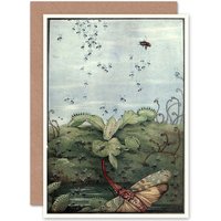 Detmold Venus Fly Trap Lantern Art Blank Just to Say Card