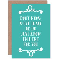 Artery8 Bereavement Sympathy Bold Green Greetings Card in Blue