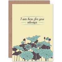 Artery8 Bereaved Sympathy Here Always Greetings Card in Yellow