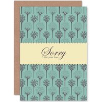 Artery8 Bereaved Sympathy Your Loss Greetings Card in Blue