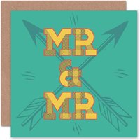 LGBT Same Sex Marriage Arrows Gay Wedding Card