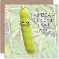 Romance Valentine Cute Bean Anniversary Valentines Card