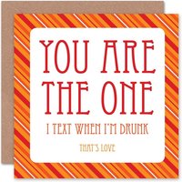 Drunk Text Love Romance Funny Anniversary Valentines Card