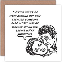 Romance Valentine Television Funny Anniversary Valentines Card