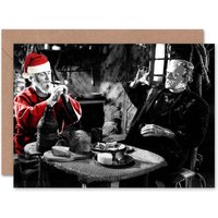 Artery8 Xmas Karloff Frankenstein Monster Fun Christmas Card