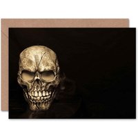 Artery8 Creepy Gothic Smoky Skull Face Weird Art Card