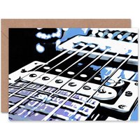 Guitar Strings Pickup Music Art Blank Just to Say Card