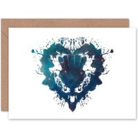 Ink Splat Thistle Flower Head Galaxy Stars Scottish Card