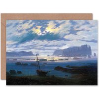 Artery8 Seascape Friedrich Northern Sea Moonlight Art Card