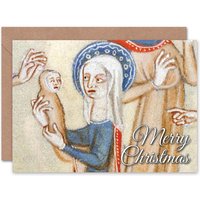 Artery8 Merry Xmas Jesus Mary Funny Christmas Card
