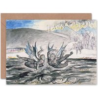 Book Divine Comedy Blake Dante Devils Art Card