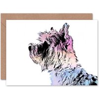 Scottish Terrier Scottie Cool Colours Dog Scotland Card
