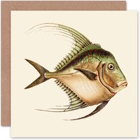 Antique Fish Bloch Pugnose Pony Art Blank Just to Say Card