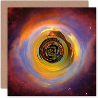 Little World Abstract Concentric Nebula Art Card