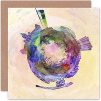Little World City Skyline Glasgow Scotland Scottish Card