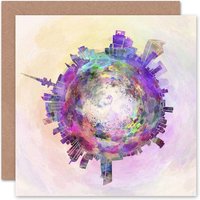 Little World City Skyline Kuwait Art Card