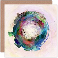 Little World City Skyline Luxembourg Art Card