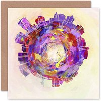 Artery8 Little World City Skyline New York USA Art Card