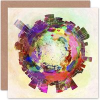 Little World City Skyline Tel Aviv Israel Art Card
