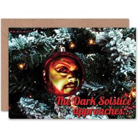 Artery8 Xmas Dark Solstice Devil Face Present Christmas Card