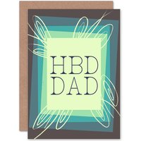 Artery8 HBD Dad Birthday Greetings Card in Blue